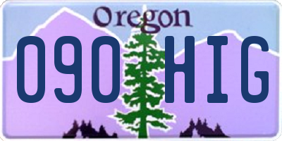 OR license plate 090HIG
