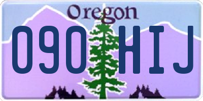 OR license plate 090HIJ