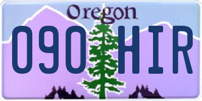 OR license plate 090HIR