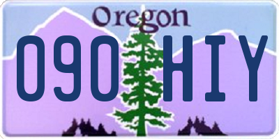 OR license plate 090HIY