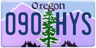OR license plate 090HYS
