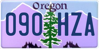 OR license plate 090HZA