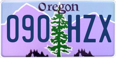 OR license plate 090HZX