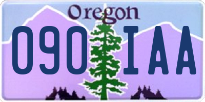 OR license plate 090IAA