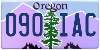 OR license plate 090IAC