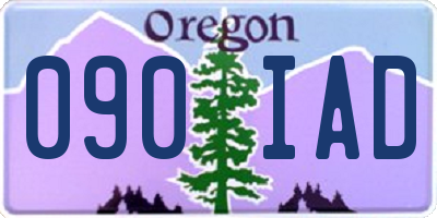 OR license plate 090IAD