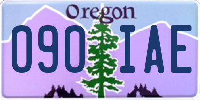 OR license plate 090IAE