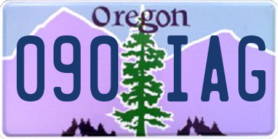 OR license plate 090IAG