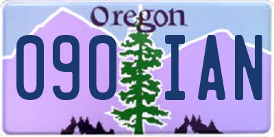 OR license plate 090IAN