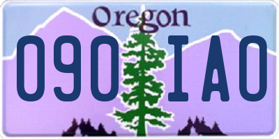 OR license plate 090IAO