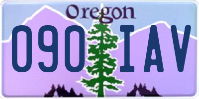 OR license plate 090IAV