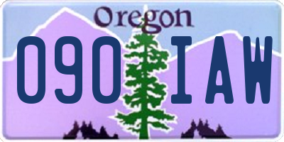 OR license plate 090IAW