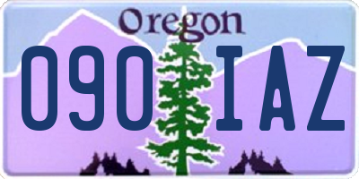 OR license plate 090IAZ