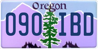 OR license plate 090IBD