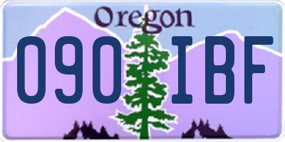 OR license plate 090IBF