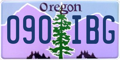 OR license plate 090IBG