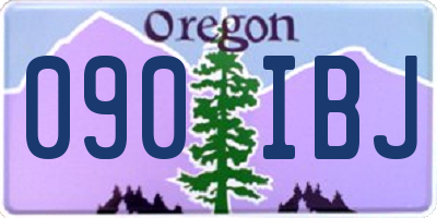 OR license plate 090IBJ