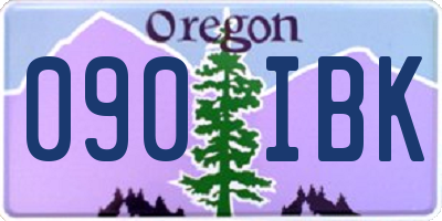 OR license plate 090IBK