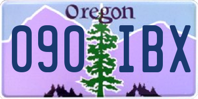 OR license plate 090IBX