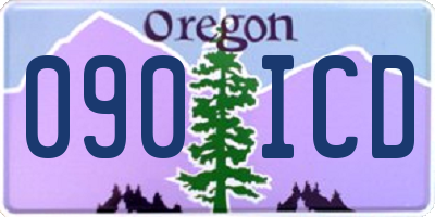 OR license plate 090ICD