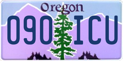 OR license plate 090ICU