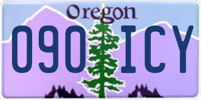 OR license plate 090ICY