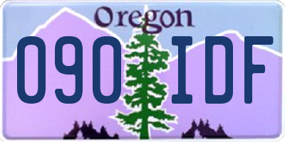 OR license plate 090IDF