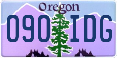 OR license plate 090IDG