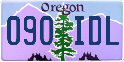 OR license plate 090IDL