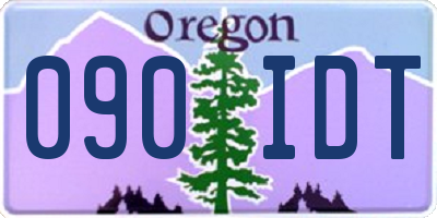 OR license plate 090IDT