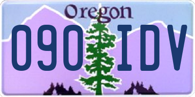OR license plate 090IDV