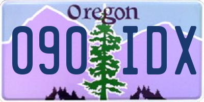 OR license plate 090IDX