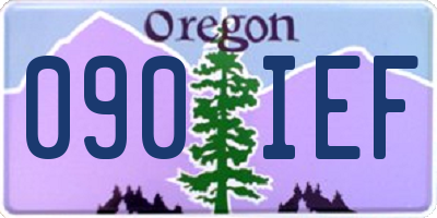 OR license plate 090IEF