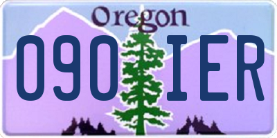 OR license plate 090IER