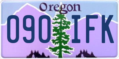 OR license plate 090IFK