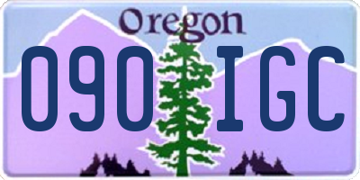 OR license plate 090IGC