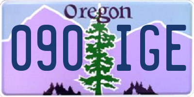 OR license plate 090IGE