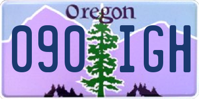 OR license plate 090IGH