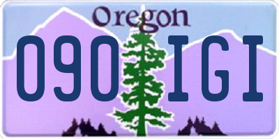 OR license plate 090IGI