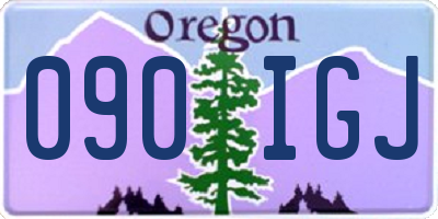 OR license plate 090IGJ