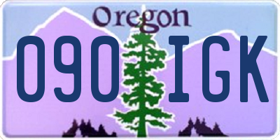 OR license plate 090IGK