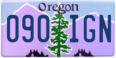 OR license plate 090IGN