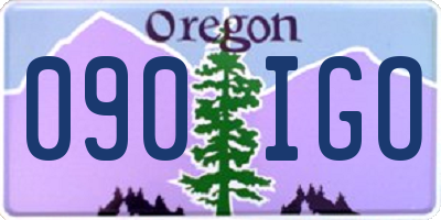 OR license plate 090IGO