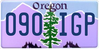 OR license plate 090IGP