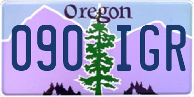 OR license plate 090IGR