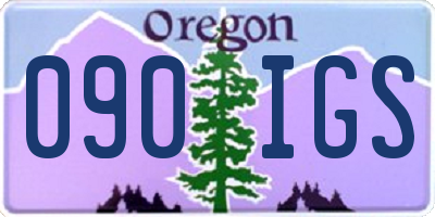 OR license plate 090IGS