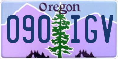 OR license plate 090IGV
