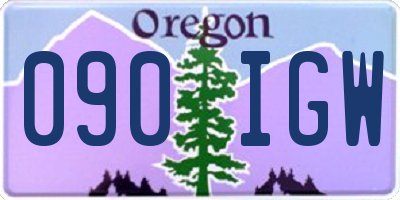 OR license plate 090IGW