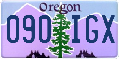 OR license plate 090IGX