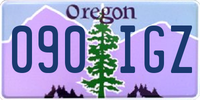 OR license plate 090IGZ